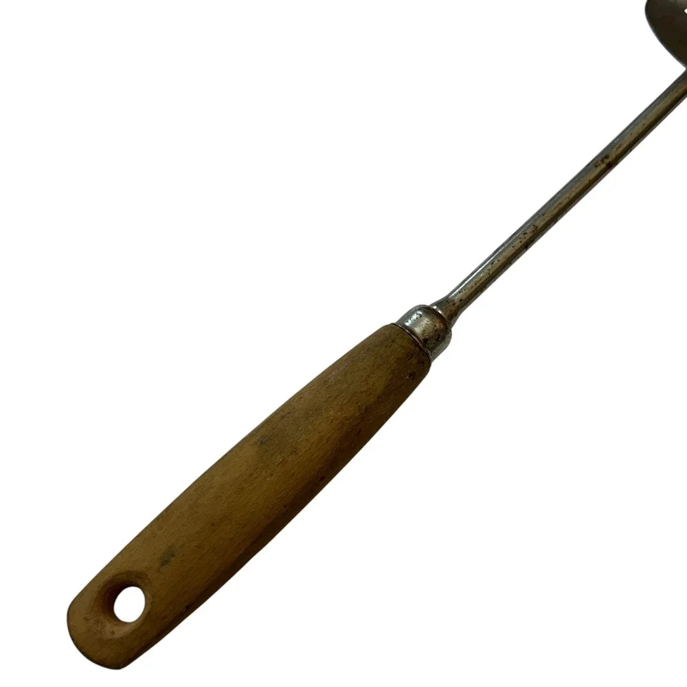 Vintage Ekco USA Slotted Spatula Wood Handle Stainless Steel Kitchen 14 Inch